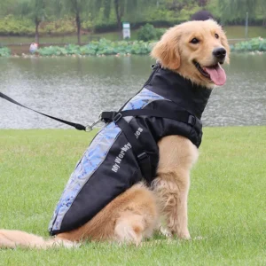 Dog Coat Harness Built in Reflective Winter Big Dog Jacket Waterproof Dog Snow Fleece Lined Winter Dog Jackets for Large Dogs
