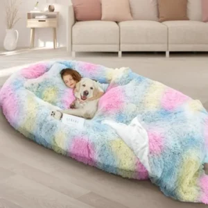 Human Dog Bed 71''x45''x12'' Size Fits Adult and Pet Washable Giant People Bed 10 CM Thick Memory Foam Large Oversize Pet Bed w